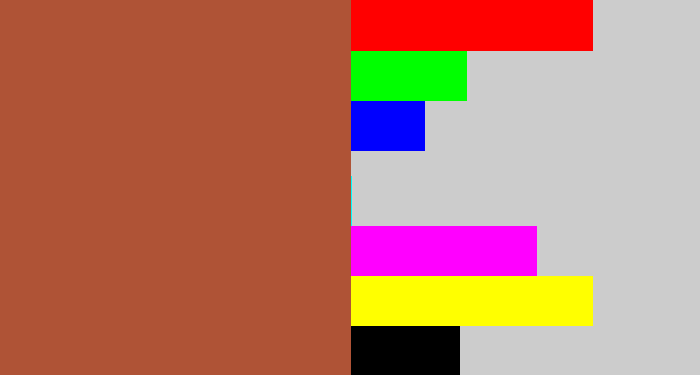 Hex color #af5336 - earth
