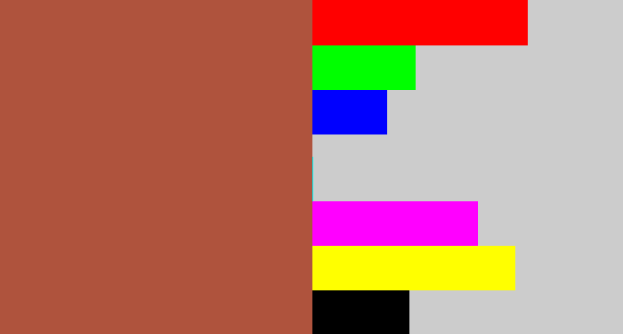 Hex color #af533d - earth