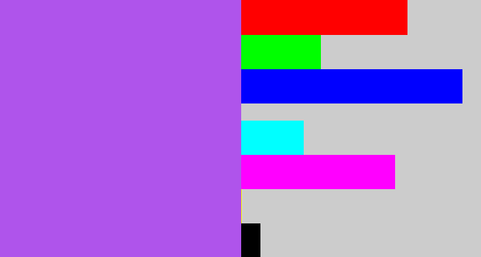 Hex color #af54eb - lightish purple