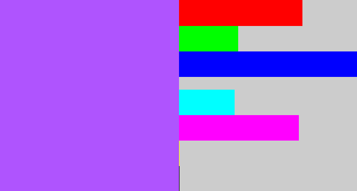 Hex color #af54fe - lighter purple