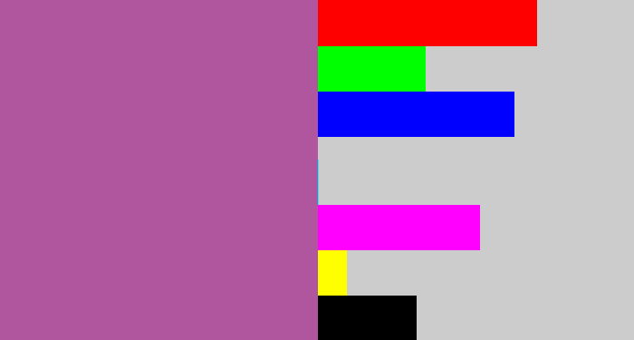 Hex color #af569f - ugly purple
