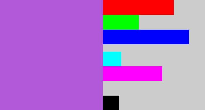 Hex color #af59d6 - lightish purple