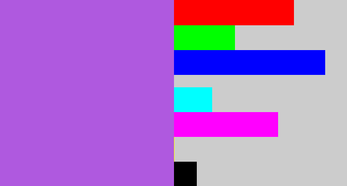 Hex color #af59df - lightish purple