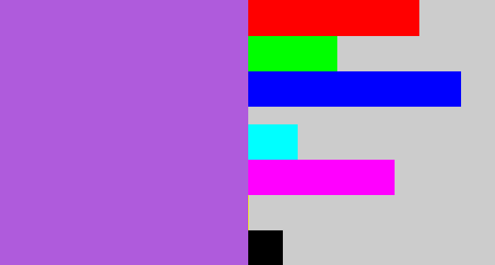 Hex color #af5bdc - lightish purple