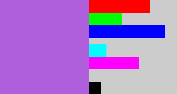 Hex color #af5fdc - lightish purple