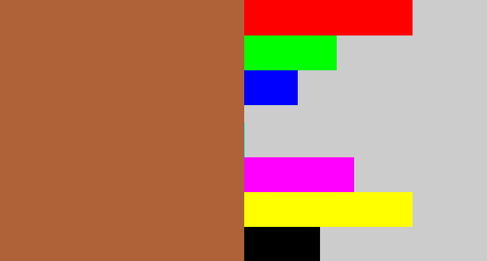 Hex color #af6137 - earth