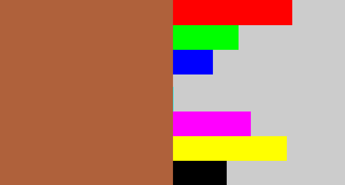 Hex color #af613b - earth
