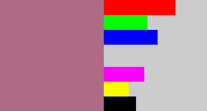 Hex color #af6b85 - mauve