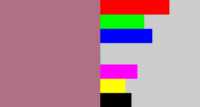 Hex color #af6f84 - mauve