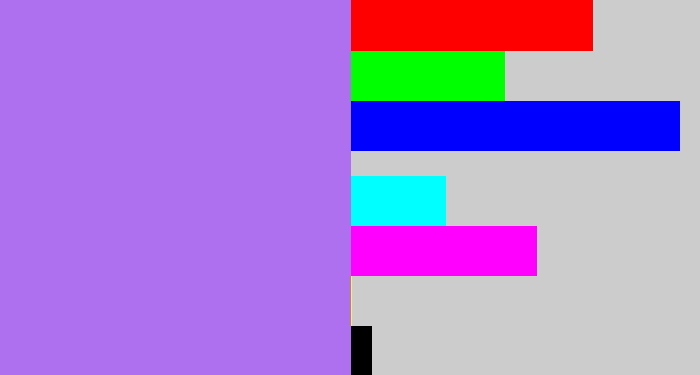 Hex color #af70f0 - light urple