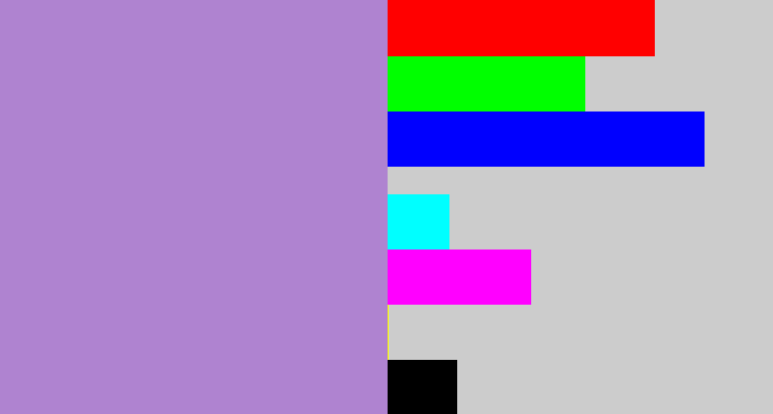 Hex color #af83d0 - pale purple