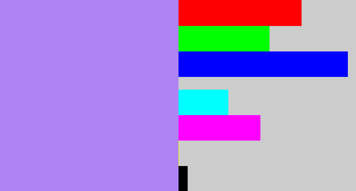 Hex color #af83f3 - light purple