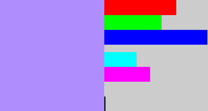 Hex color #af8dfc - liliac