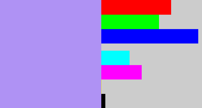 Hex color #af92f4 - liliac