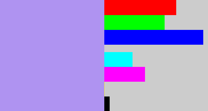 Hex color #af93f1 - liliac