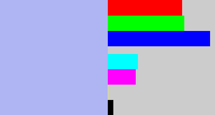 Hex color #afb4f2 - pastel blue