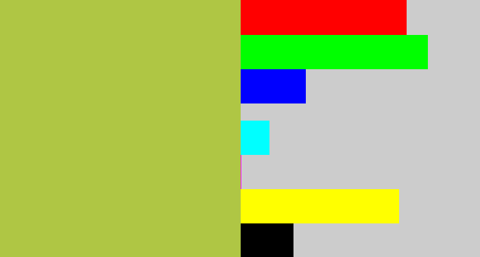 Hex color #afc644 - booger