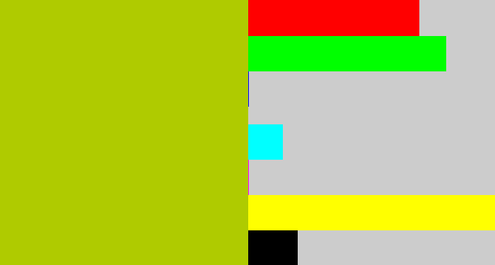 Hex color #afcb00 - green/yellow