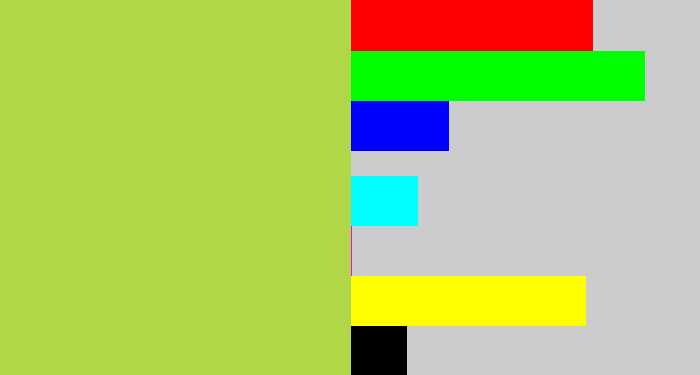 Hex color #afd747 - kiwi