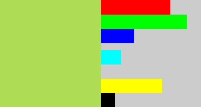 Hex color #afdc55 - kiwi