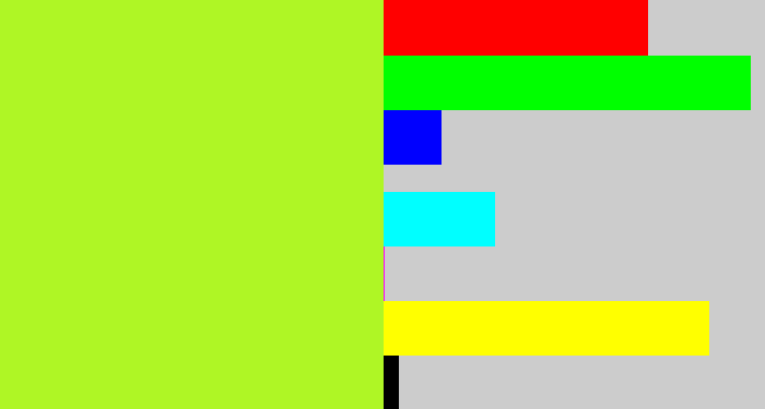 Hex color #aff625 - lime