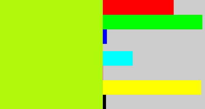 Hex color #aff80a - lemon green