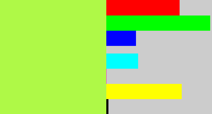 Hex color #aff947 - kiwi