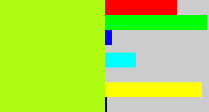 Hex color #affb11 - yellowgreen