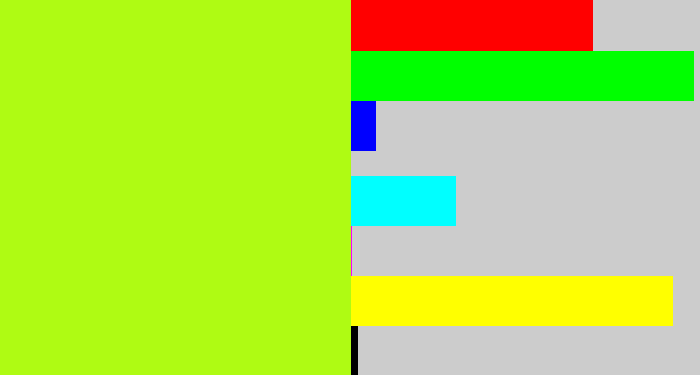 Hex color #affb13 - yellowgreen