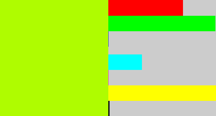 Hex color #affc00 - lemon green