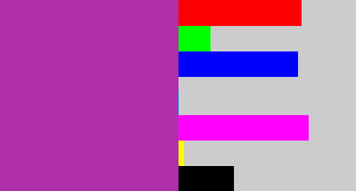Hex color #b02faa - barney