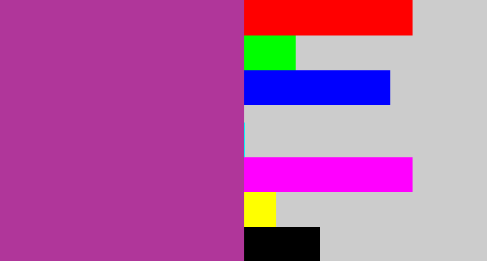 Hex color #b0369a - ugly purple