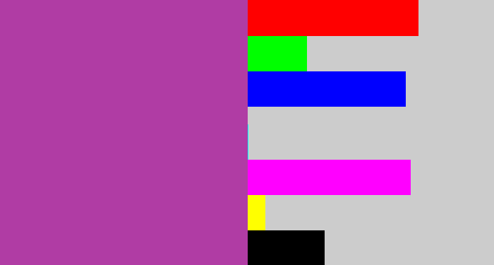 Hex color #b03ca4 - ugly purple