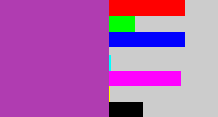 Hex color #b03cb1 - ugly purple