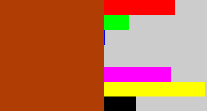 Hex color #b03d03 - rust