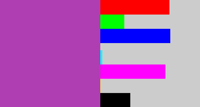 Hex color #b03eb3 - ugly purple