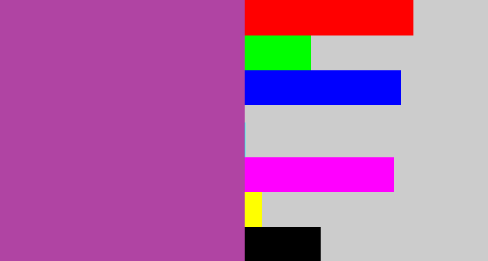 Hex color #b044a3 - ugly purple