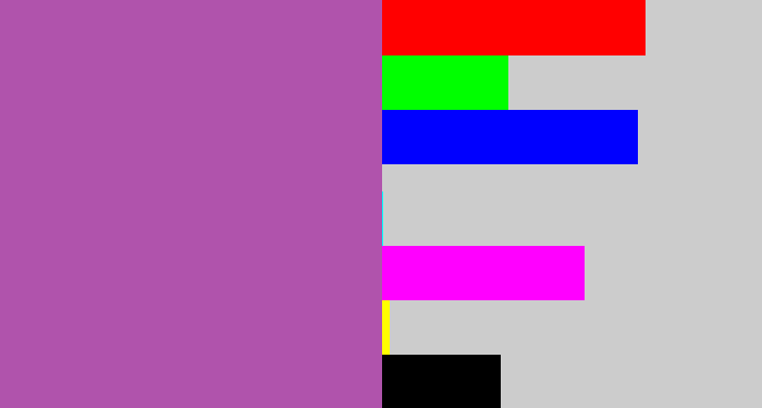 Hex color #b053ac - ugly purple