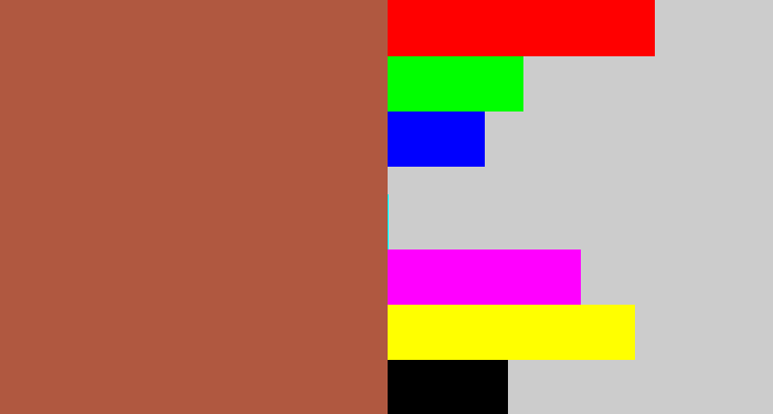 Hex color #b05840 - earth
