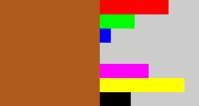 Hex color #b05a1b - sienna