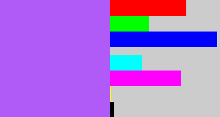 Hex color #b05af7 - lighter purple