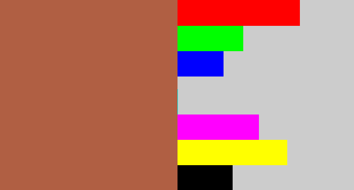 Hex color #b05f43 - earth