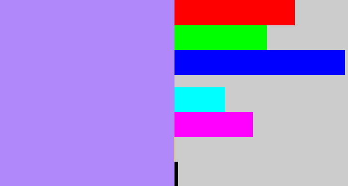 Hex color #b088f9 - liliac
