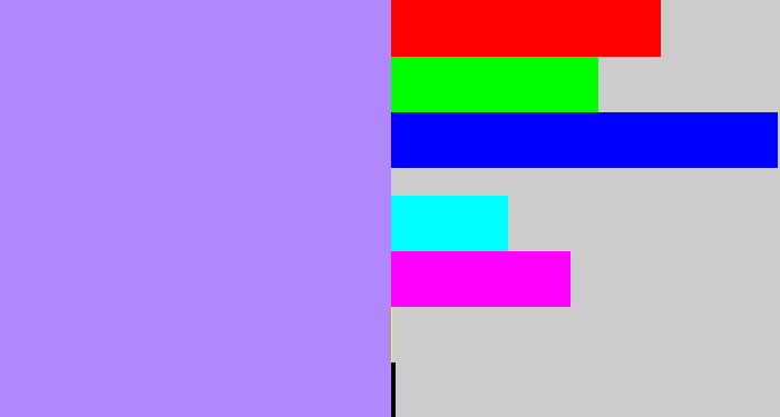Hex color #b088fc - liliac