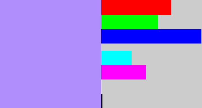 Hex color #b08efc - liliac