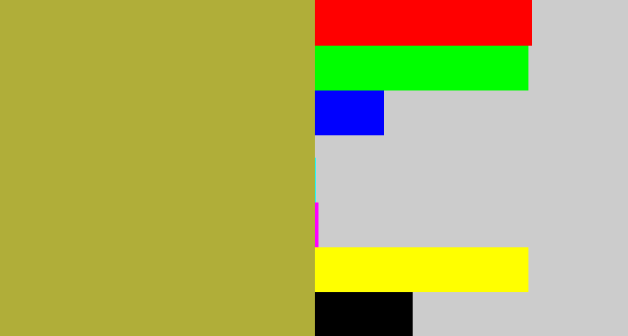 Hex color #b0ae39 - booger