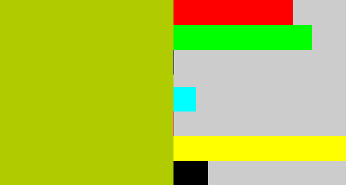 Hex color #b0cb00 - green/yellow