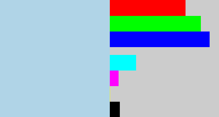 Hex color #b0d4e7 - light blue grey