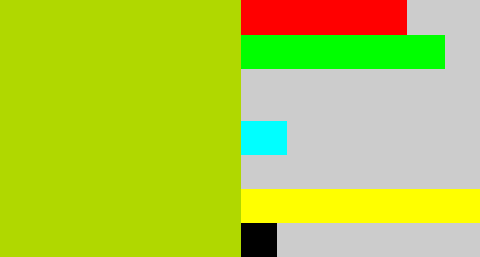 Hex color #b0d800 - green/yellow
