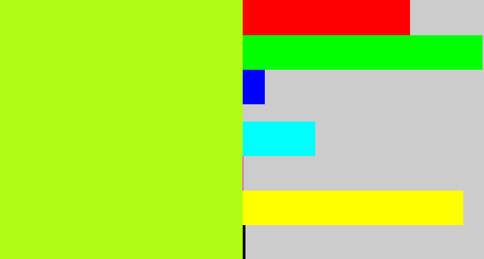 Hex color #b0fc17 - yellowgreen